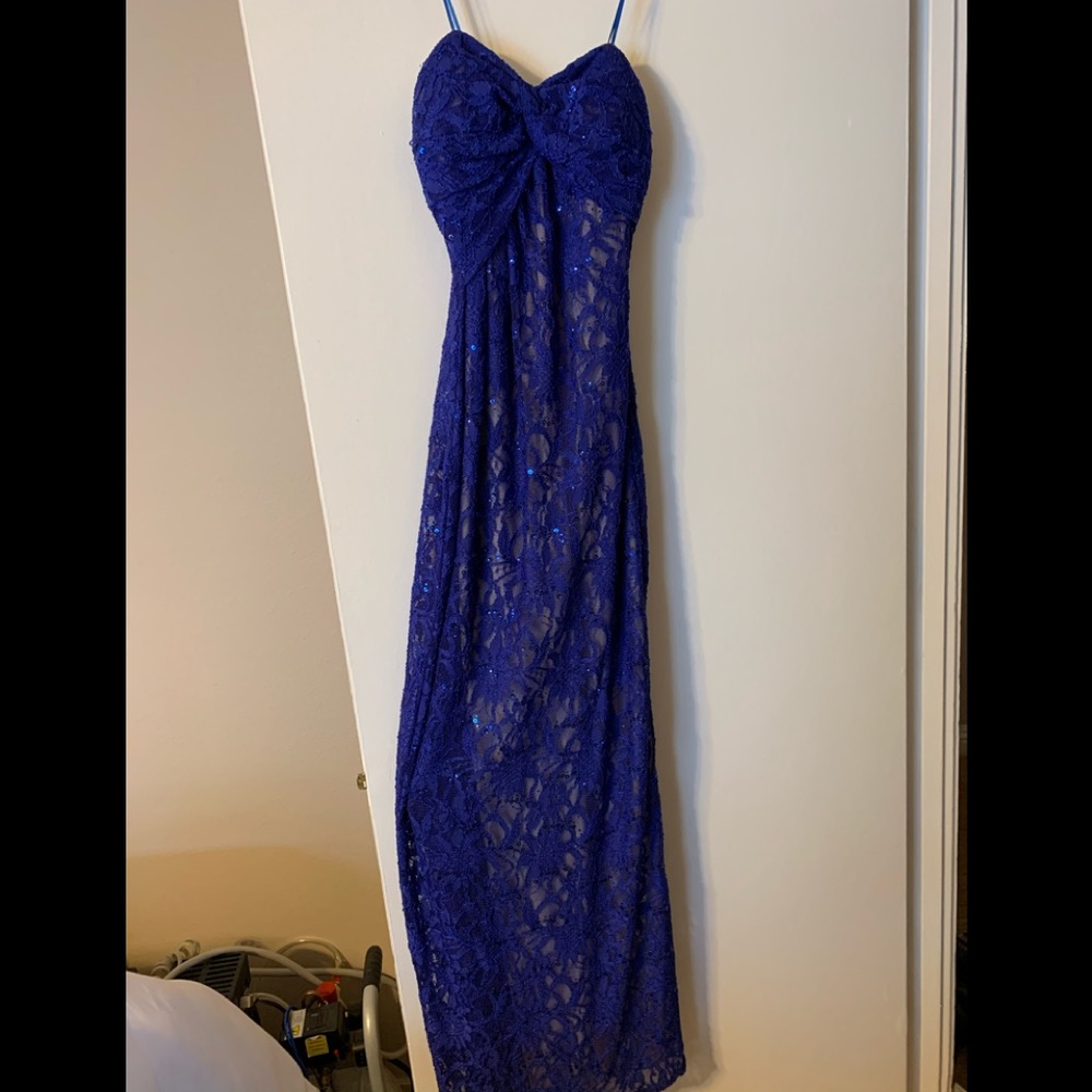 Blue lace dress